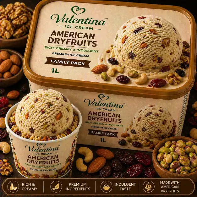 American Dry Fruits Ice Cream (Per Scoop) | अमेरिकन ड्राय फ्रुट्स आईस्क्रीम
