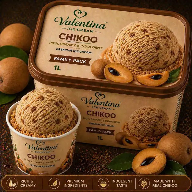 Chikoo Ice Cream (Family Pack) | चिकू आईस्क्रीम फॅमिली पॅक