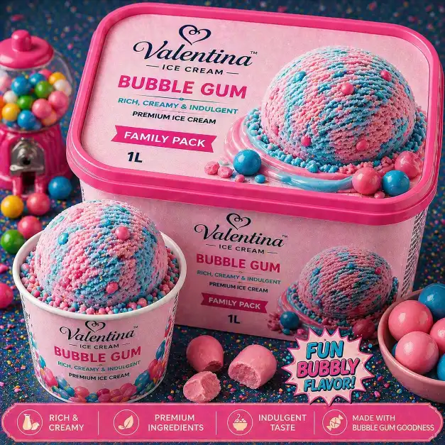 Bubble Gum Ice Cream (Family Pack) | बबल गम आईस्क्रीम फॅमिली पॅक