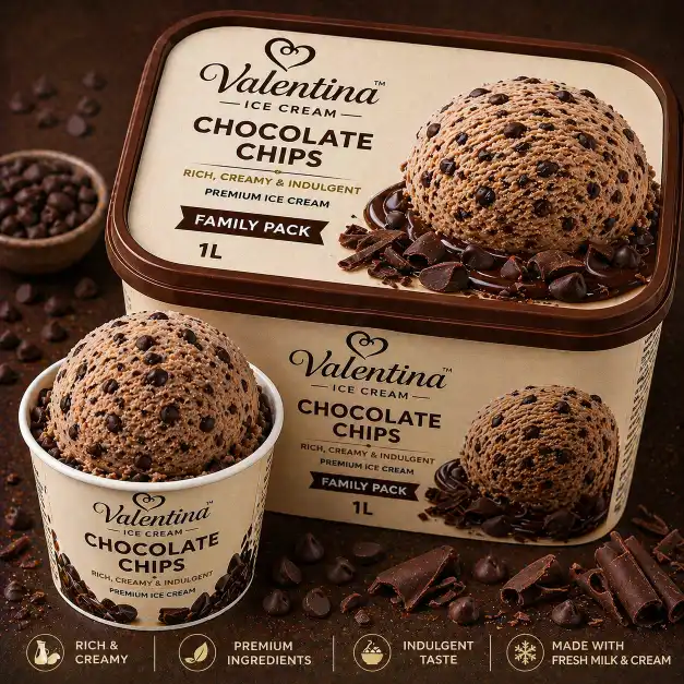 Chocolate Chips Ice Cream (Family Pack) | चॉकलेट चिप्स आईस्क्रीम फॅमिली पॅक