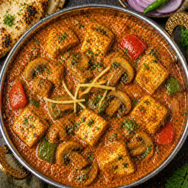 Paneer Mushroom Handi | पनीर मशरूम हांडी