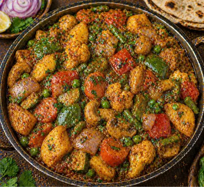 Kaju Mushroom Kadhai | काजू मशरूम कढई