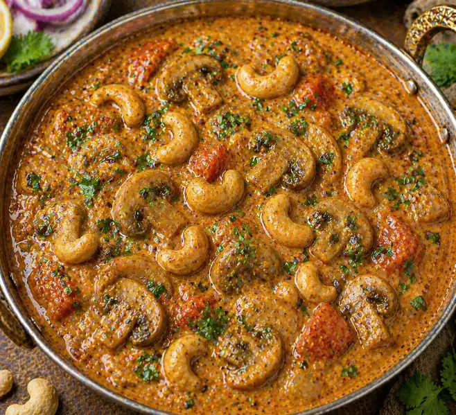 Kaju Mushroom Masala | काजू मशरूम मसाला