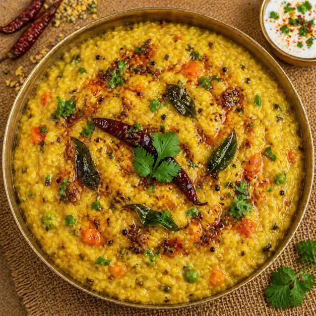 Dal Khichdi Tadka | डाळ खिचडी तडका