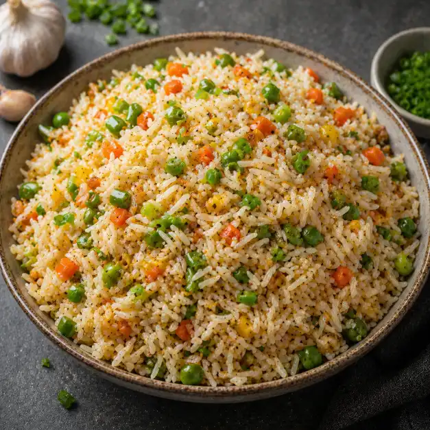 Veg Garlic Fried Rice | व्हेज गार्लिक फ्राईड राईस