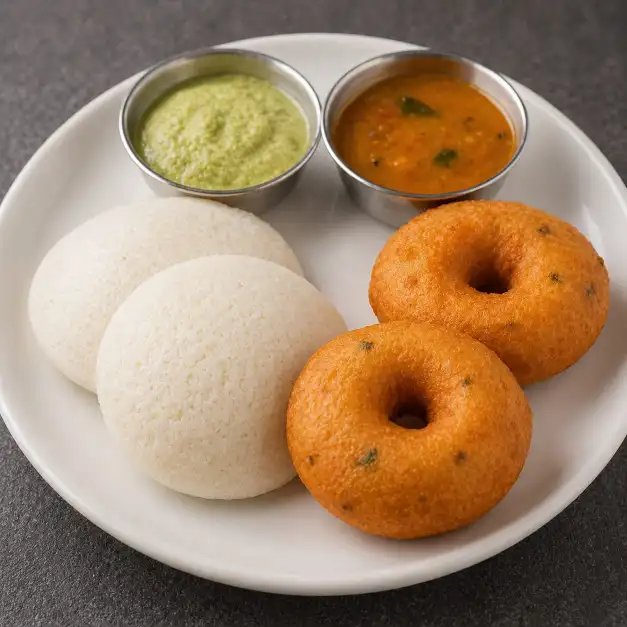 Idli Wada Double | इडली वडा डबल