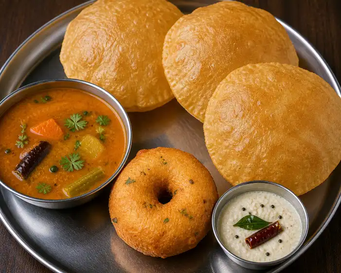 Wada Sambar | पुरी वडा सांबार