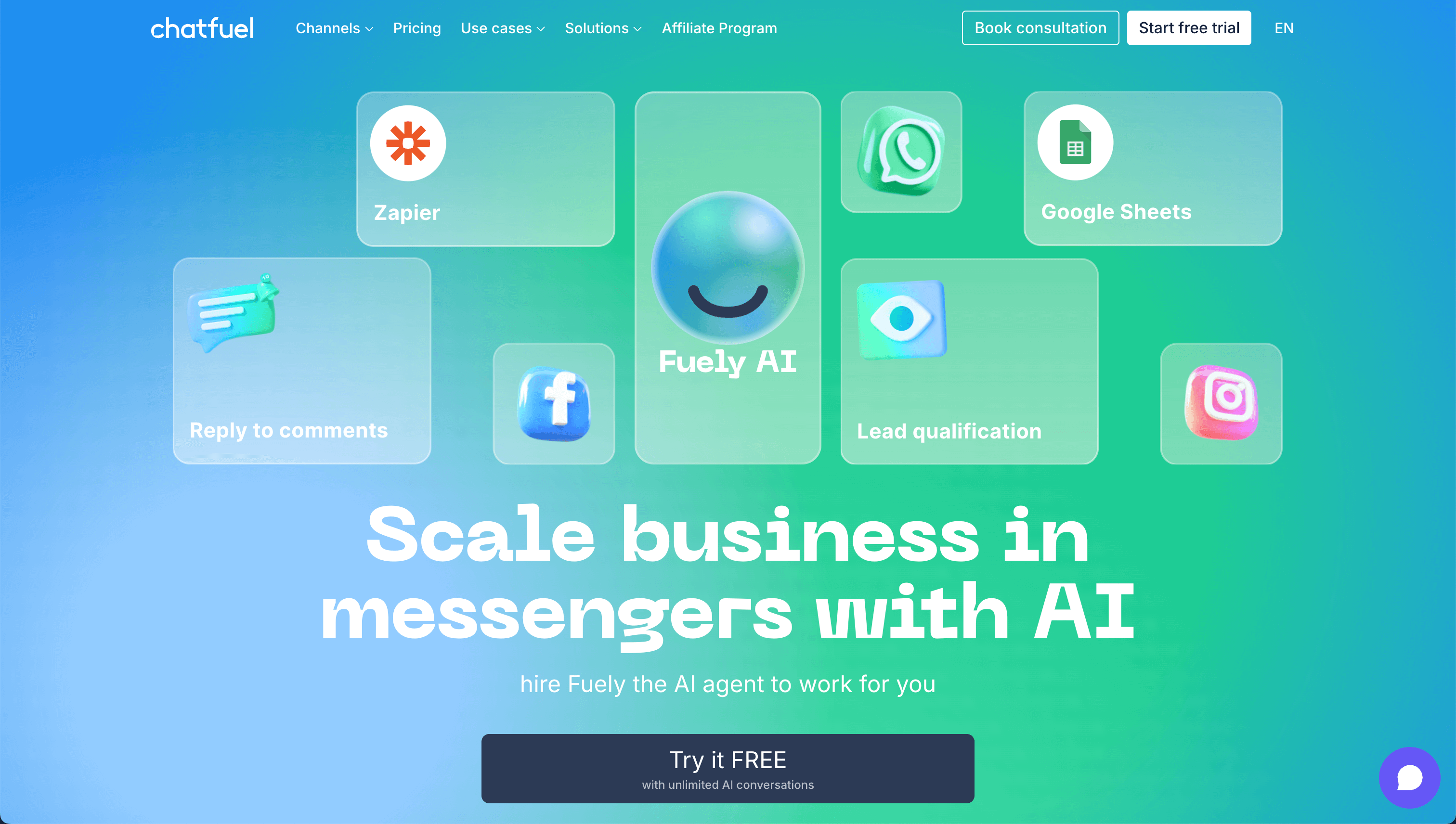 http://res.cloudinary.com/dokduyqpk/image/upload/v1761078304/AIapps%20Screenshots/Chatfuel%20Screenshot.png landing page