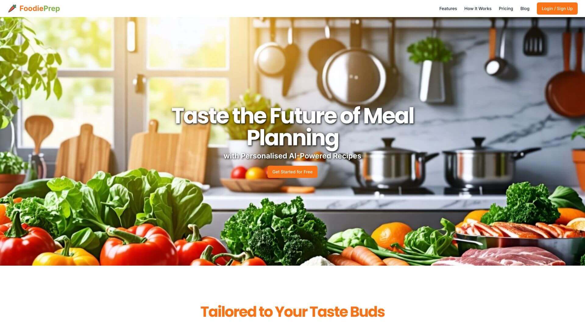 http://res.cloudinary.com/dokduyqpk/image/upload/v1761080527/AIapps%20Screenshots/FoodiePrep%20Screenshot.jpg landing page