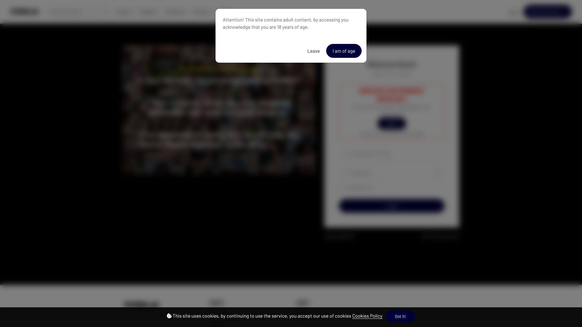Porn.ai landing page