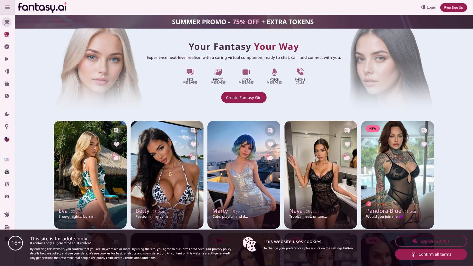 Fantasy.ai landing page