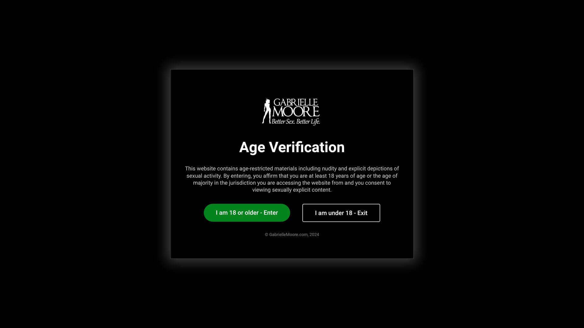 Gabrielle Moore Masterclasses landing page