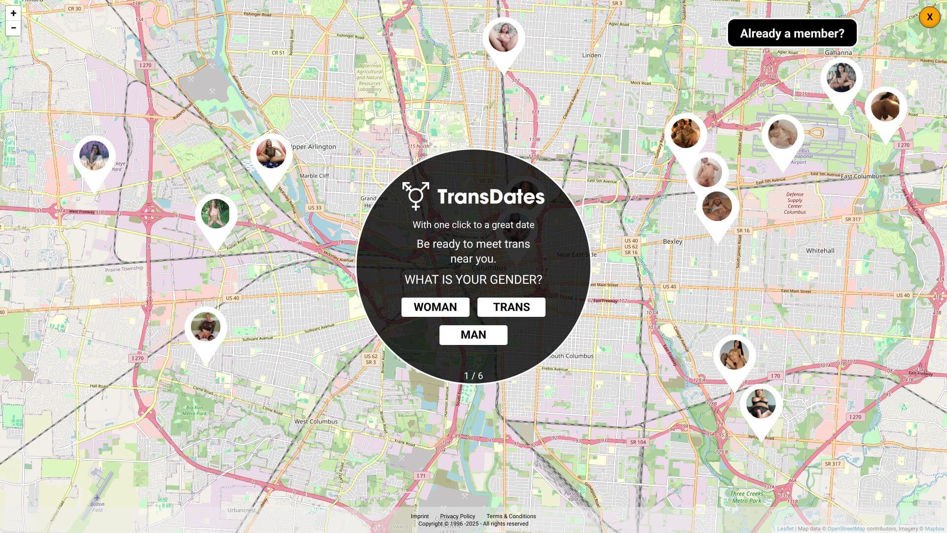 TransDates landing page