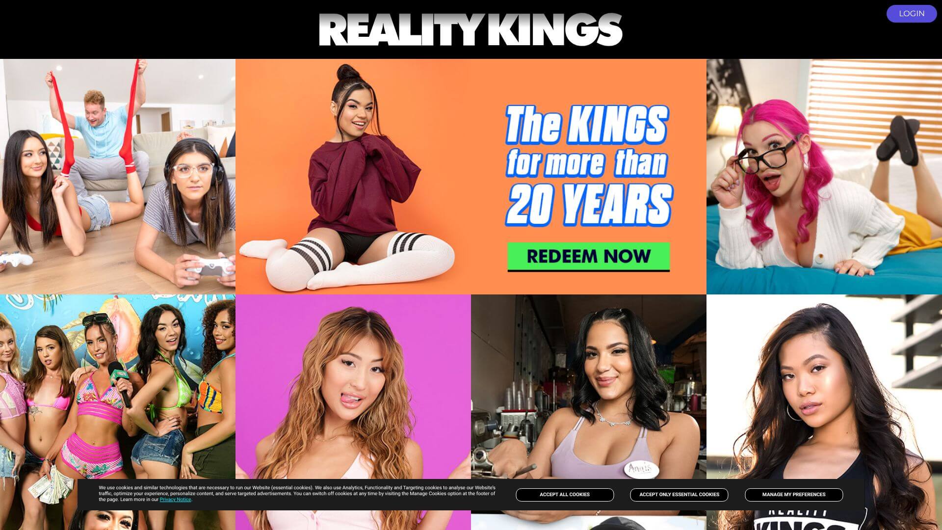 Reality Kings landing page