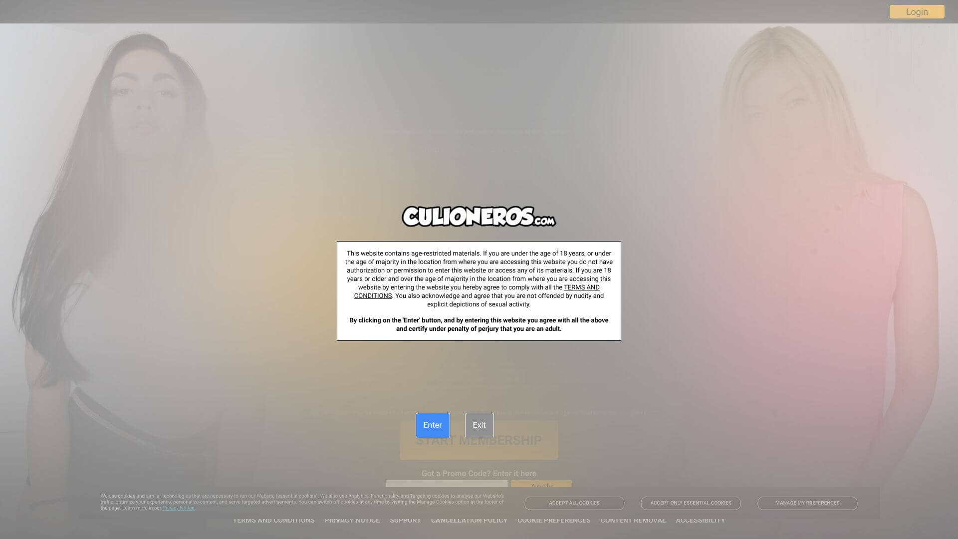 Culioneros landing page