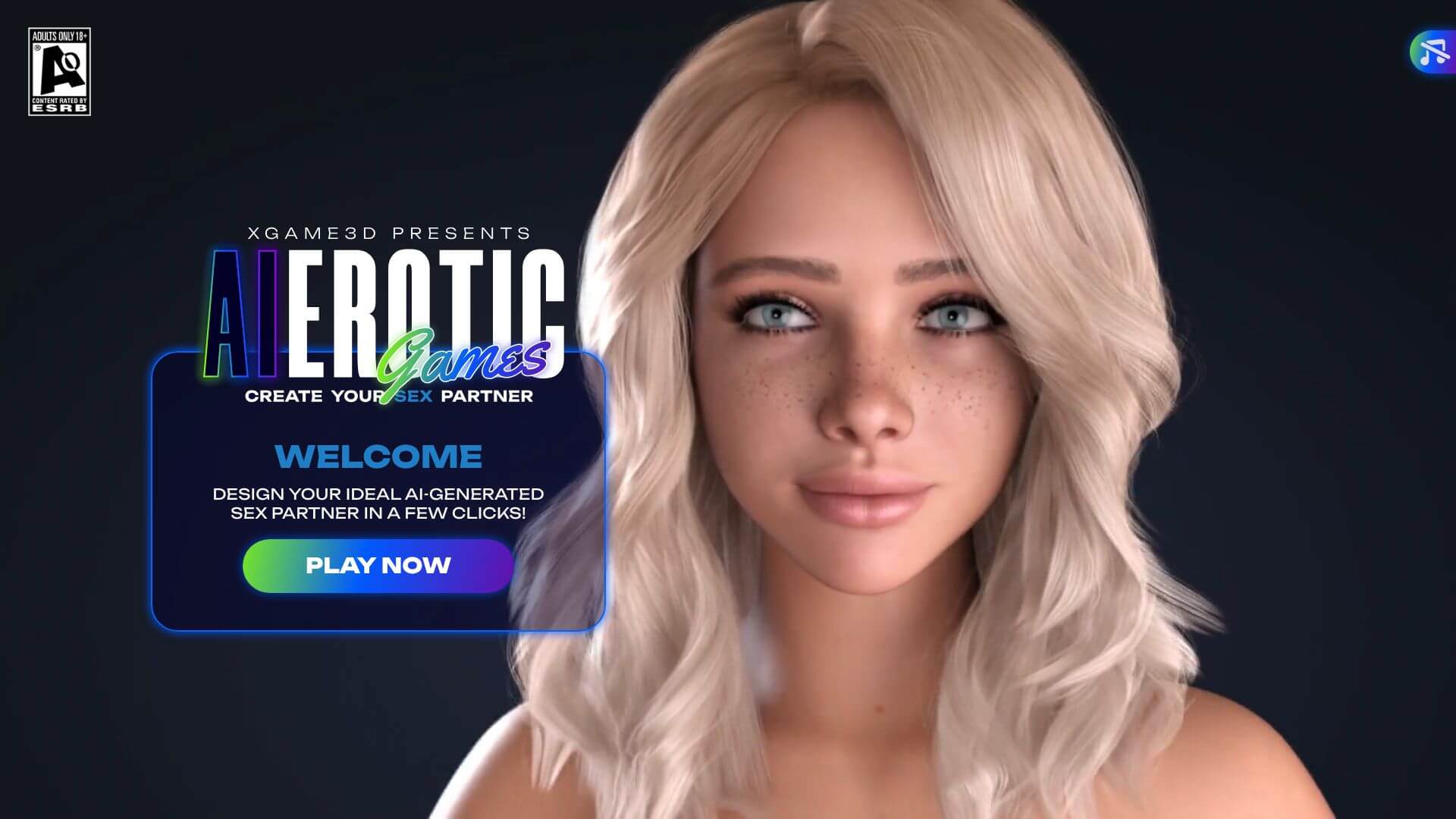 AI Erotic Games landing page