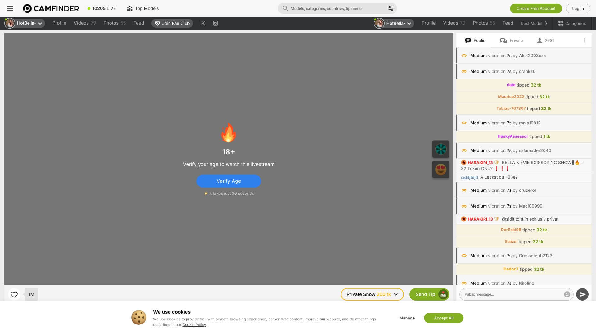 SinParty landing page