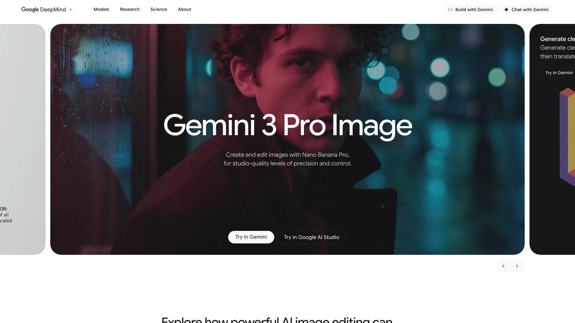 Gemini 3 Image Pro - Nano Banana Pro home page