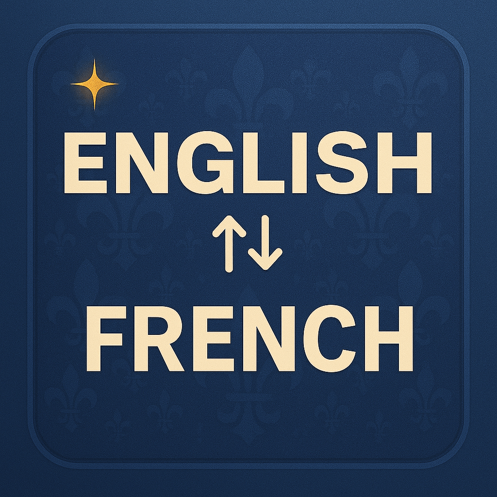 English to french translator logo