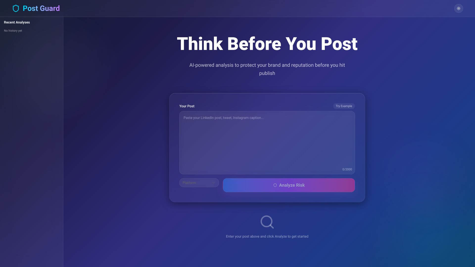 Post Guard home page