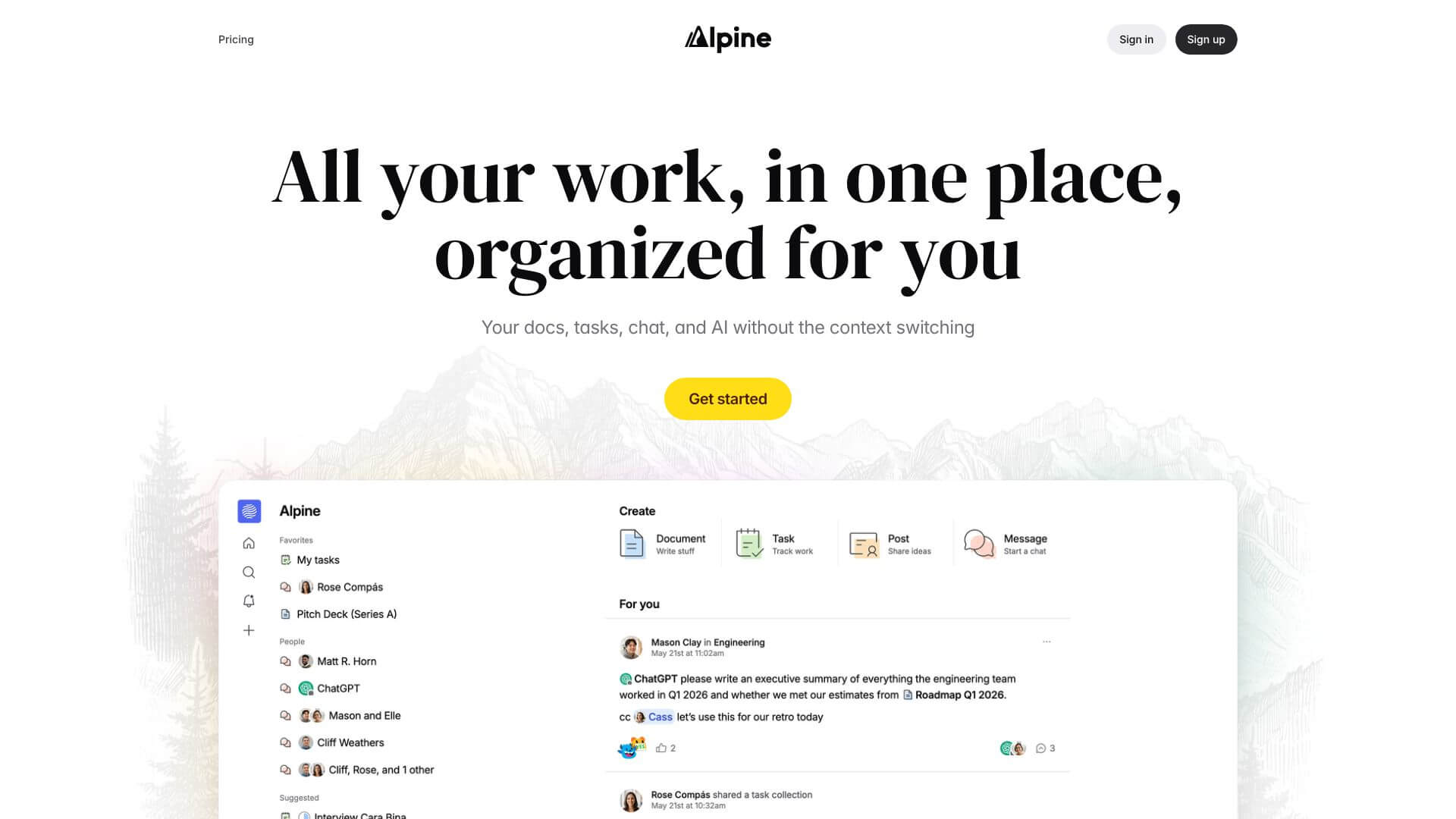 Alpine home page
