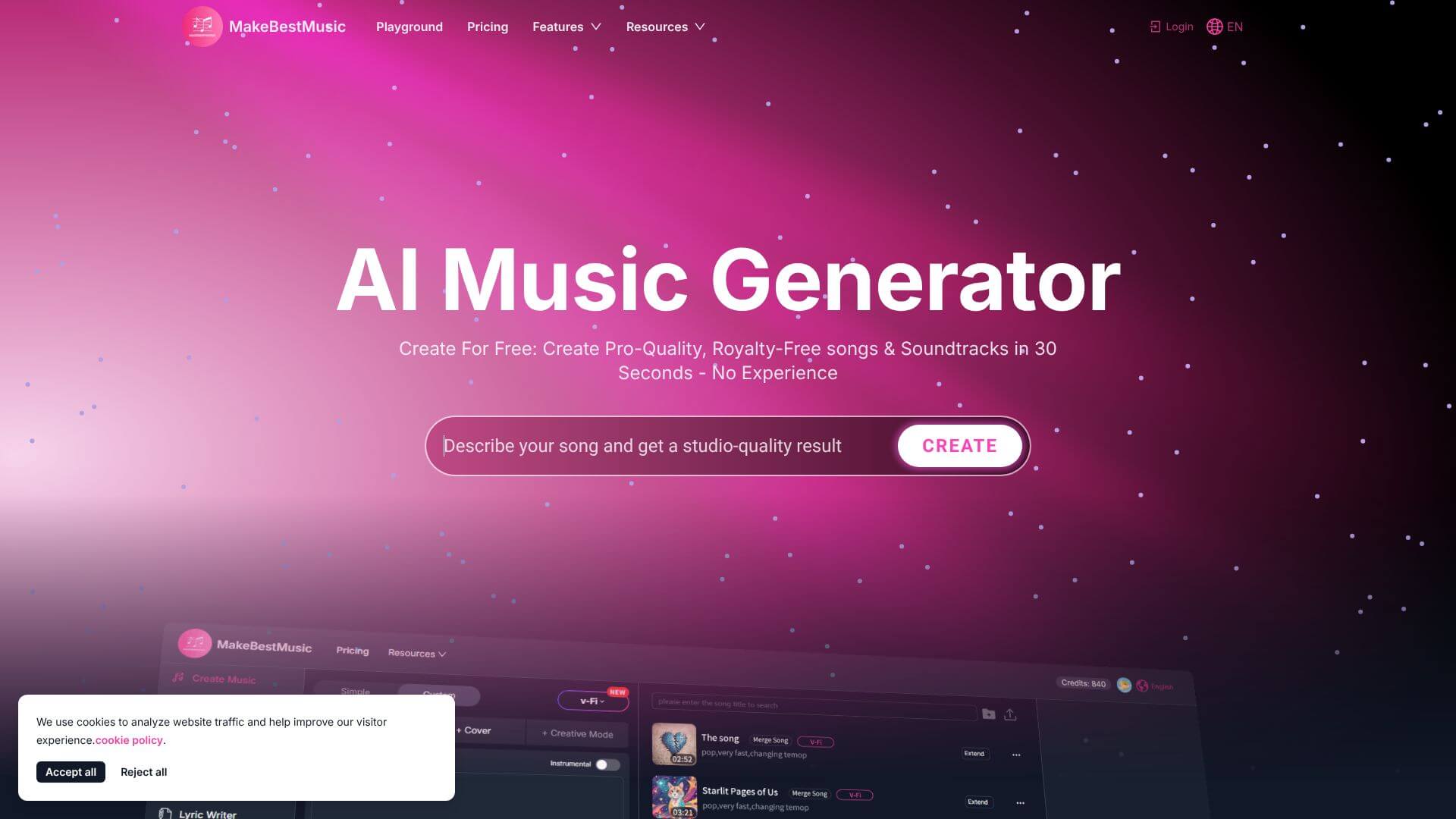 MakeBestMusic home page