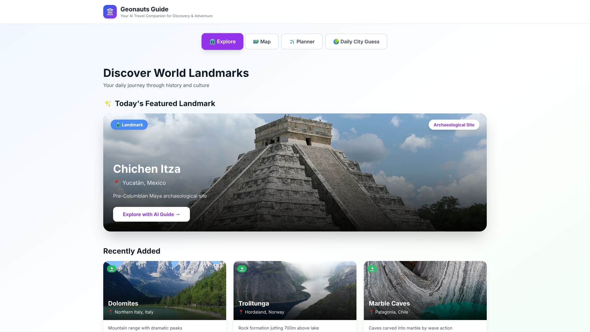 Geonauts Guide home page