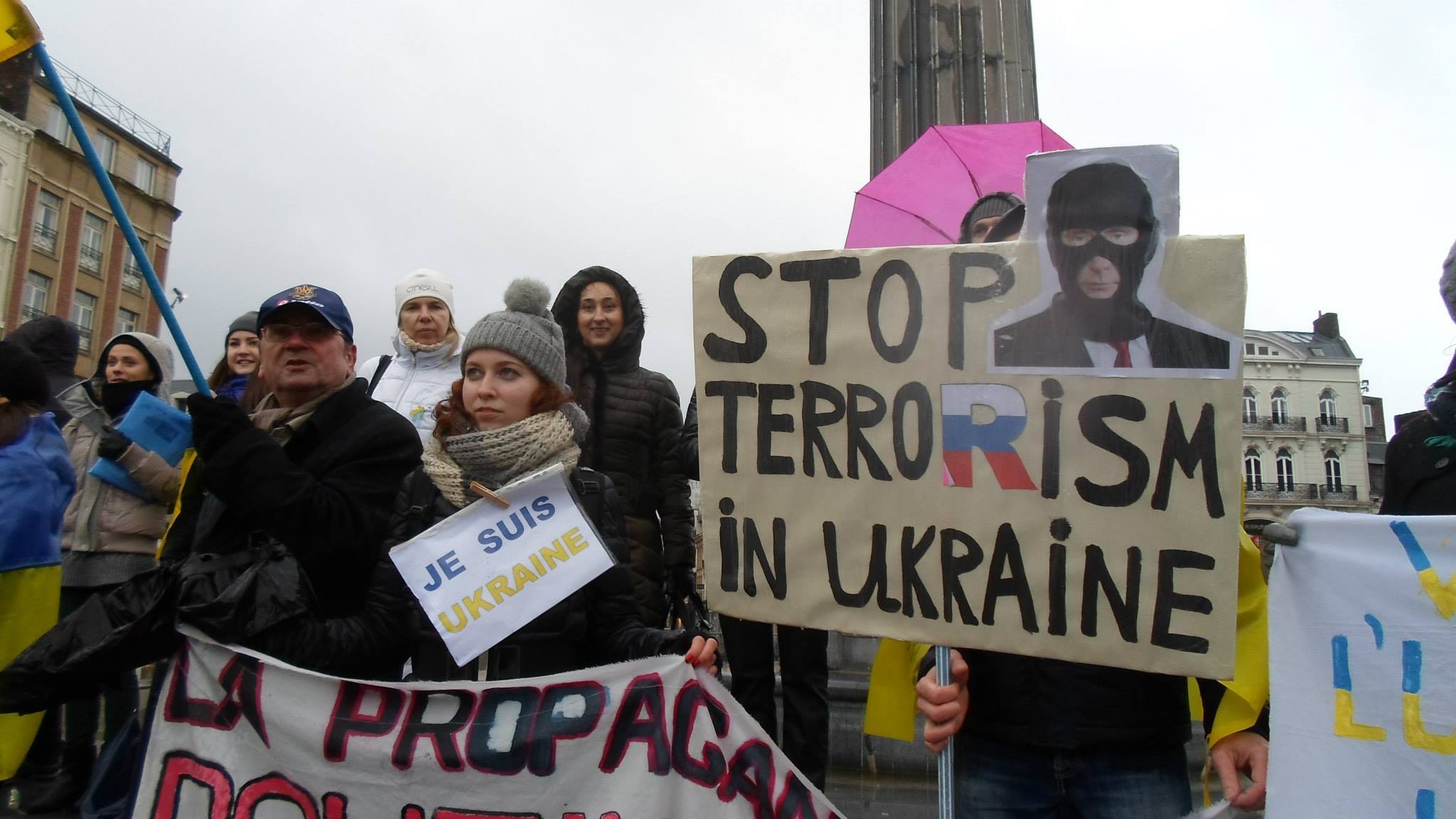 La manifestation en soutien de l’Ukraine a été relayée par la presse