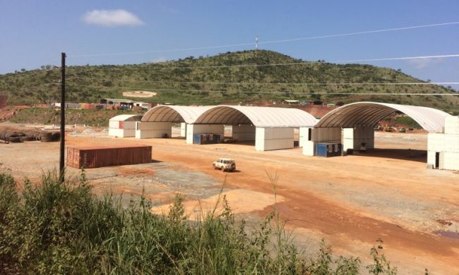DRC Kibali Fabric Structures over Steel Buildings
