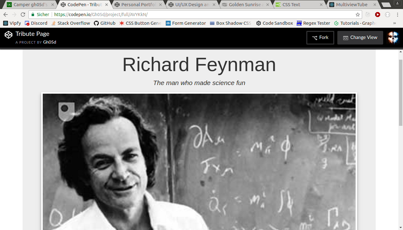 CodePen - Tribute-Page