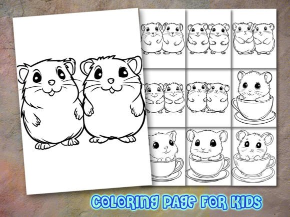 Hamster Coloring Page for Kids