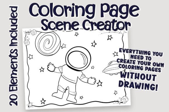 Cosmic Adventure: Coloring Pages with Planets and Stars
