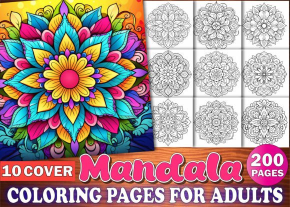 Vibrant Mandala Coloring Pages for Adults