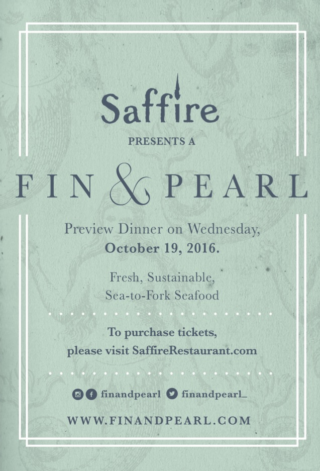 Fin & Pearl Preview Dinner in Franklin at Saffire Restaurant and