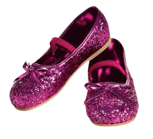 Child's Magenta Glitter Costume Flats