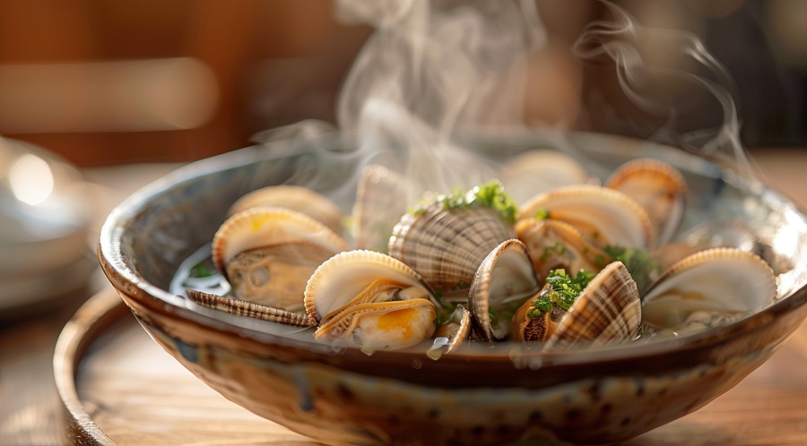 Steamed Clams with Sake