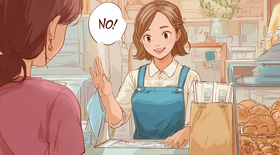 Polite "No, thank you"