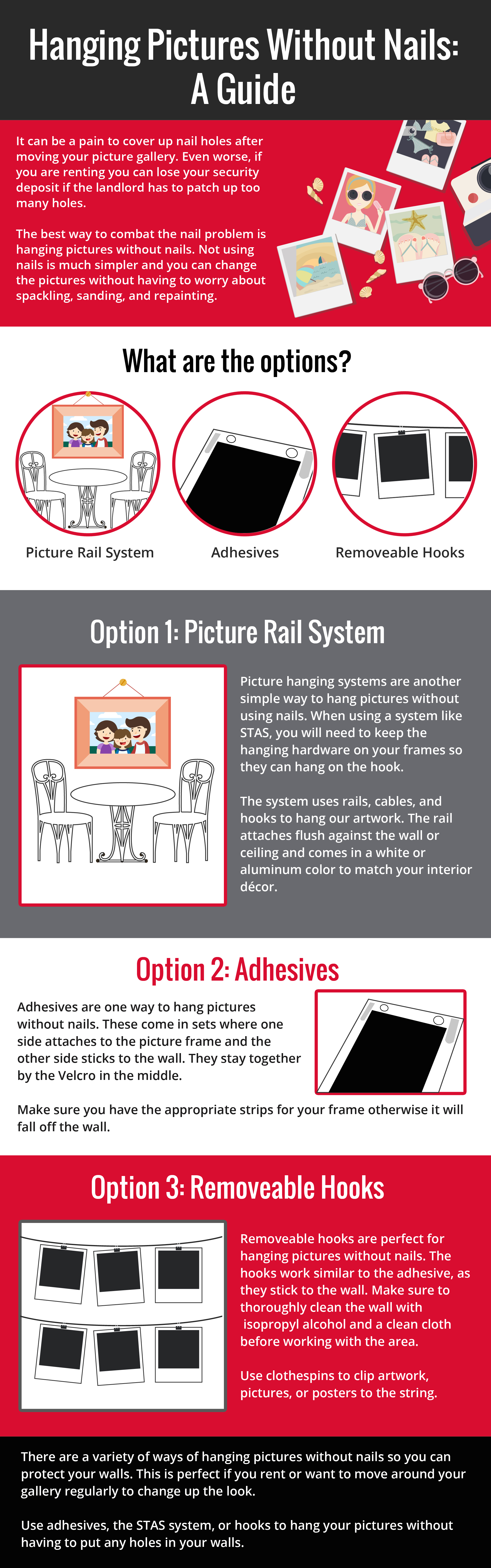 how to hang pictures without nails