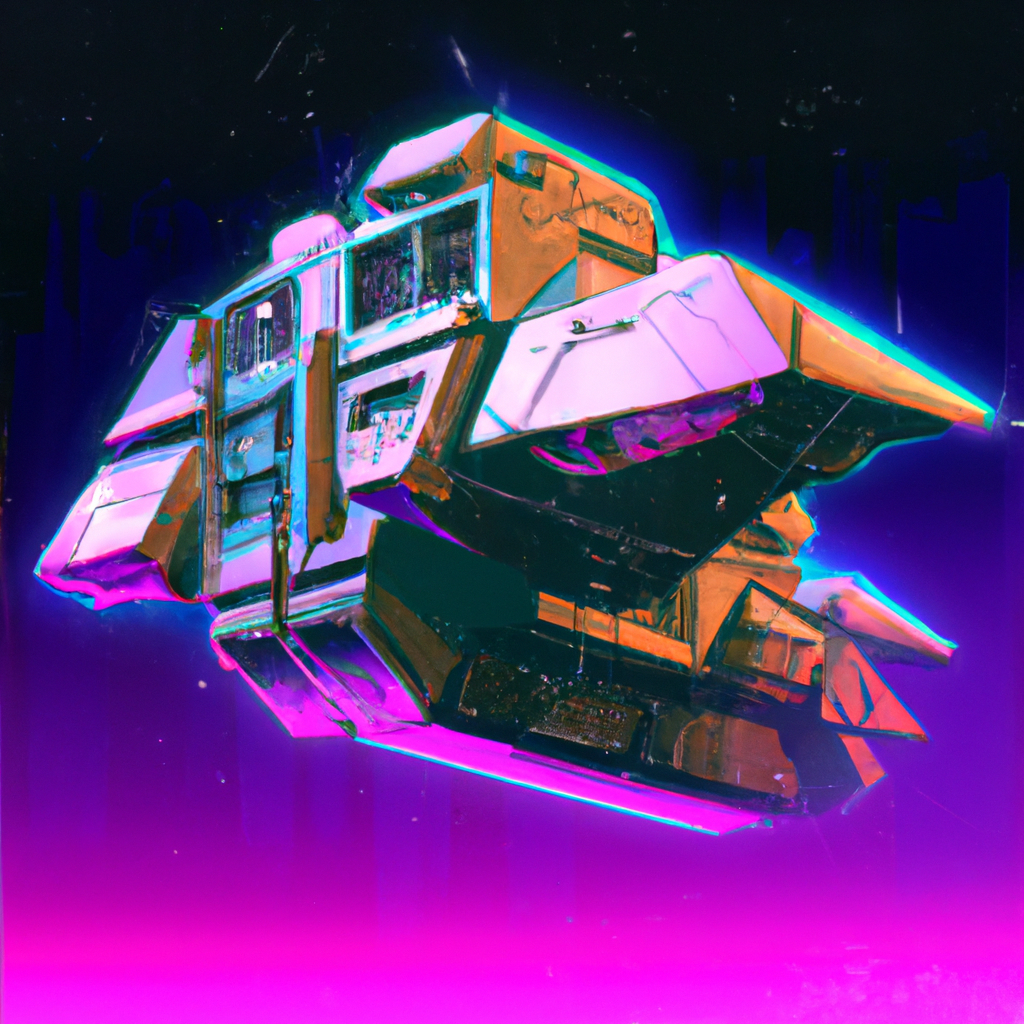 Synthwave spaceship