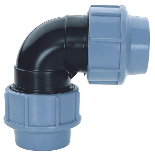 CARAT PLASTRÖRSKOPPLING VKL 20MM Vinkel med tryckmuttrar, Artikelnummer 61041