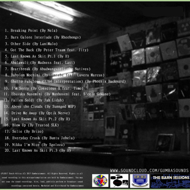 Gumbatainment Co-Op Ltd UWC Barn Sessions Vol. 1 Mixtape Tracklist
