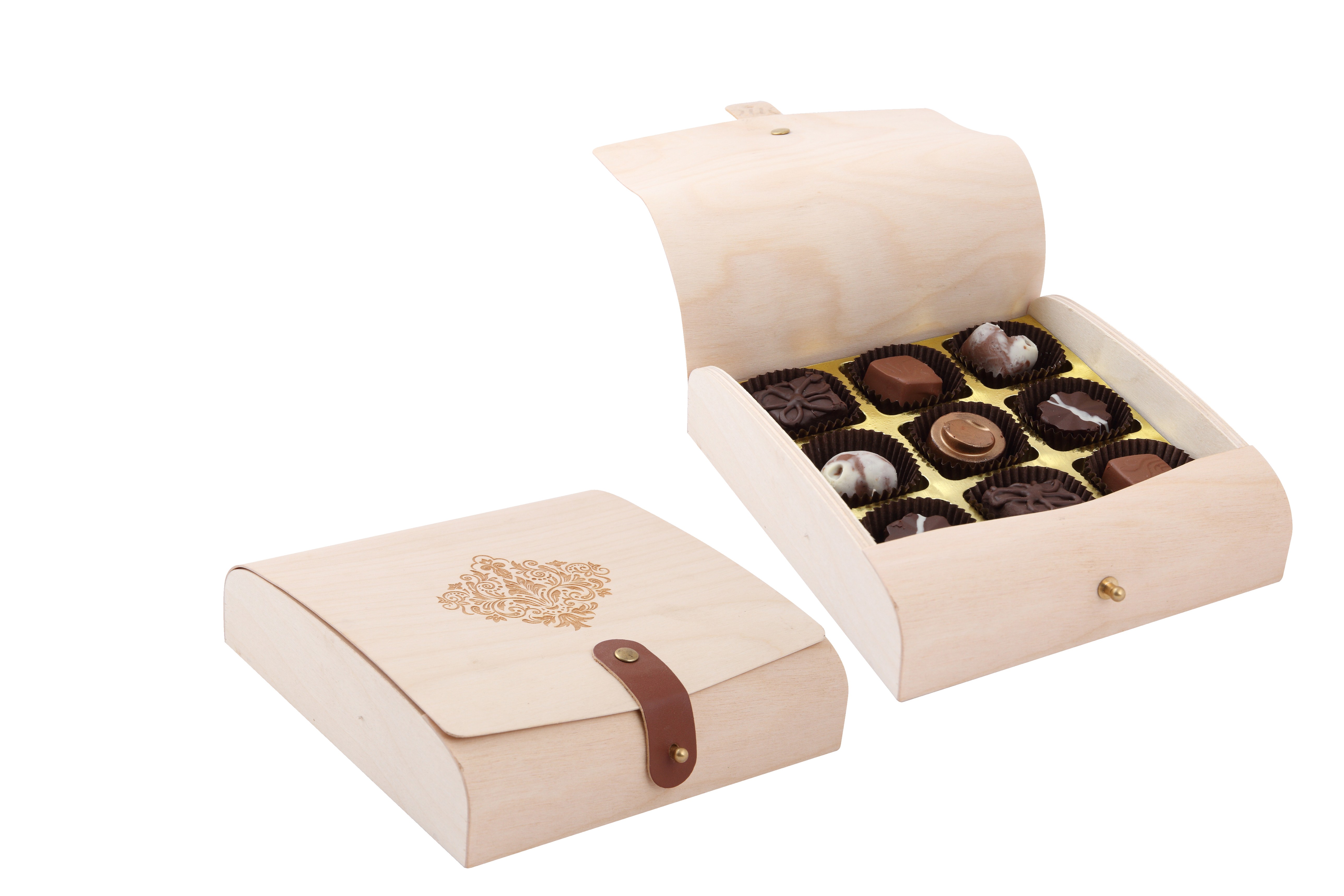 Mini Wood box of Chocolates