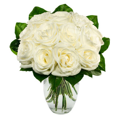 Dozen White Roses