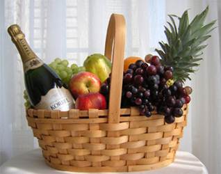 Fruit and Wine Basket