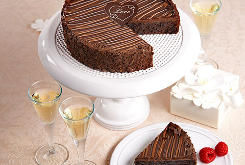 Triple Chocolate Enrobed Brownie Cake