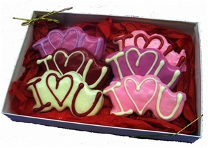 Hand Dec. "I Love You" Cookies Gift Box