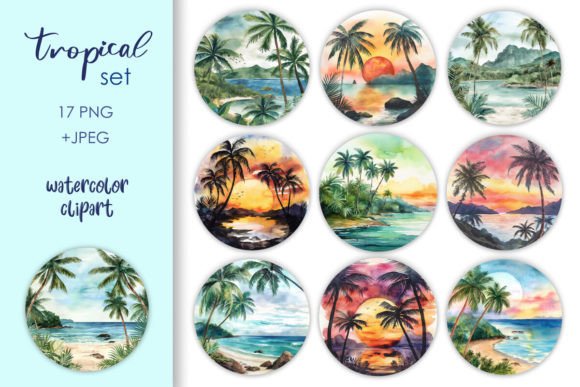 Tropical Paradise: Coloring Pages with Palms and Parrots
