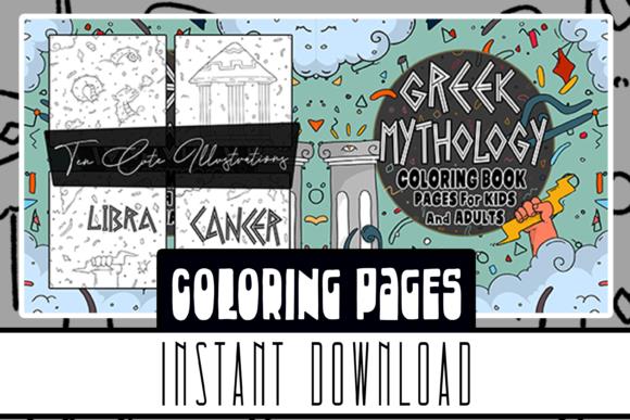 Greek Mythology Coloring Book Preview