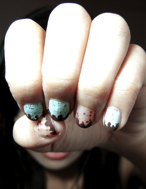 Etude House Nail Polish Sweet Recipe Ice Cream Nails #1 MintChoco Chip and #3 Apricot Candy DBR401 Bravo Brown Etude House Nail Polish Sweet Recipe Ice Cream Nails #1 MintChoco Chip and #3 Apricot Candy DBR401 Bravo Brown