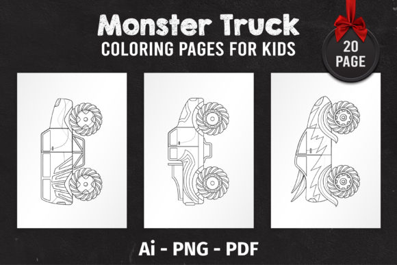 Monster Truck Coloring Pages Preview
